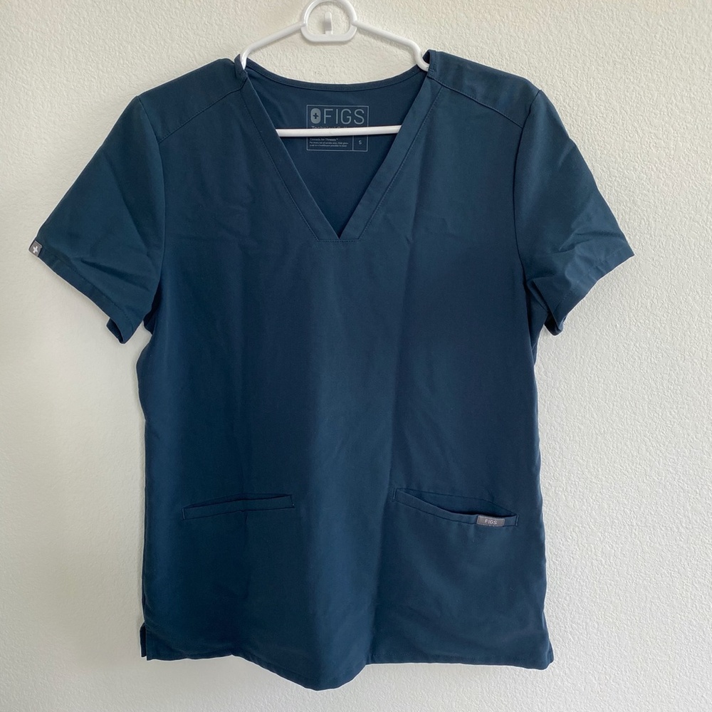 Figs Casma Dark Harbor Scrub Top Size S